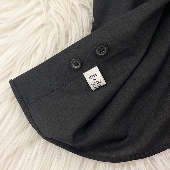 BALMAIN Collar Button Up Black Shirt - Picture 10 of 13